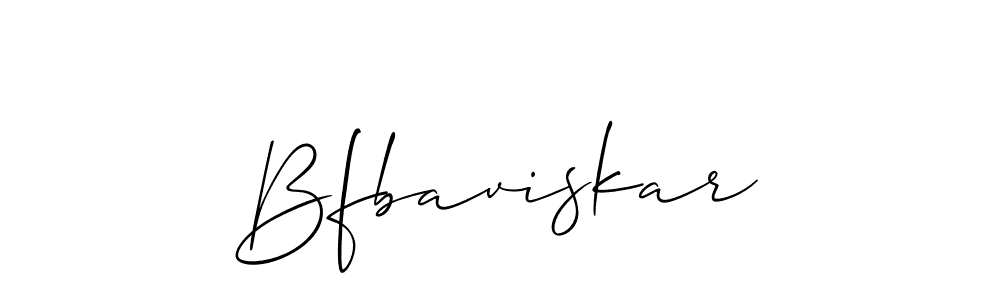 The best way (Allison_Script) to make a short signature is to pick only two or three words in your name. The name Bfbaviskar include a total of six letters. For converting this name. Bfbaviskar signature style 2 images and pictures png