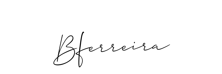 Allison_Script is a professional signature style that is perfect for those who want to add a touch of class to their signature. It is also a great choice for those who want to make their signature more unique. Get Bferreira name to fancy signature for free. Bferreira signature style 2 images and pictures png