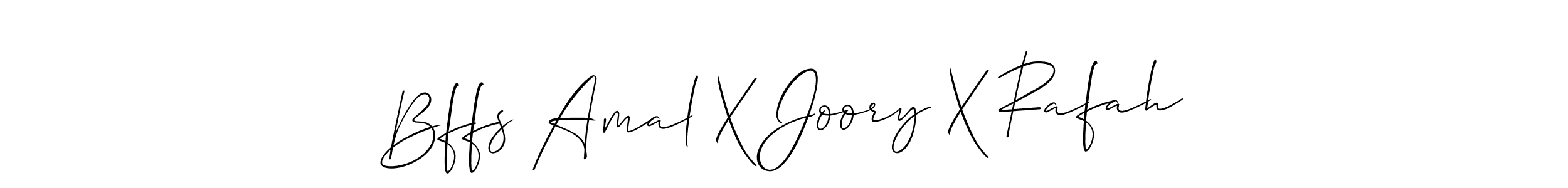 Also we have Bffs Amal X Joory X Rafah name is the best signature style. Create professional handwritten signature collection using Allison_Script autograph style. Bffs Amal X Joory X Rafah signature style 2 images and pictures png