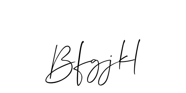 Make a beautiful signature design for name Bfgjkl. With this signature (Allison_Script) style, you can create a handwritten signature for free. Bfgjkl signature style 2 images and pictures png