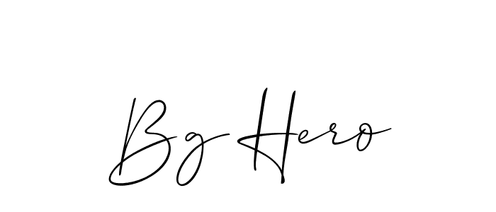 Best and Professional Signature Style for Bg Hero. Allison_Script Best Signature Style Collection. Bg Hero signature style 2 images and pictures png