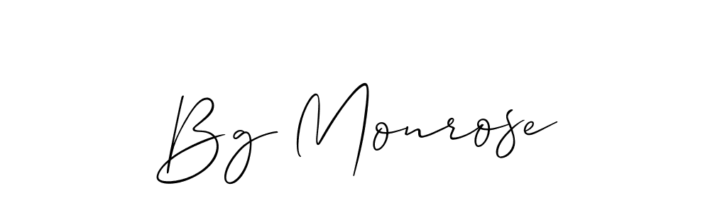 You should practise on your own different ways (Allison_Script) to write your name (Bg Monrose) in signature. don't let someone else do it for you. Bg Monrose signature style 2 images and pictures png