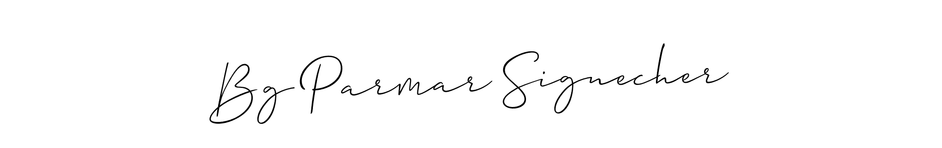 Bg Parmar Signecher stylish signature style. Best Handwritten Sign (Allison_Script) for my name. Handwritten Signature Collection Ideas for my name Bg Parmar Signecher. Bg Parmar Signecher signature style 2 images and pictures png