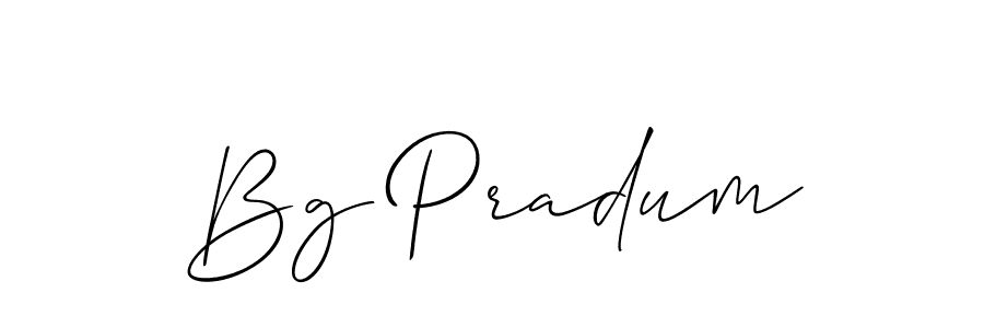 Allison_Script is a professional signature style that is perfect for those who want to add a touch of class to their signature. It is also a great choice for those who want to make their signature more unique. Get Bg Pradum name to fancy signature for free. Bg Pradum signature style 2 images and pictures png