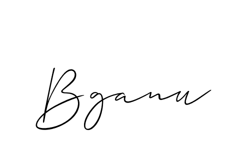 Design your own signature with our free online signature maker. With this signature software, you can create a handwritten (Allison_Script) signature for name Bganu. Bganu signature style 2 images and pictures png