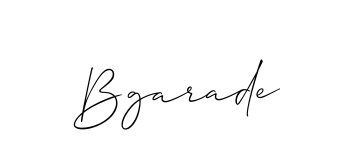 The best way (Allison_Script) to make a short signature is to pick only two or three words in your name. The name Bgarade include a total of six letters. For converting this name. Bgarade signature style 2 images and pictures png