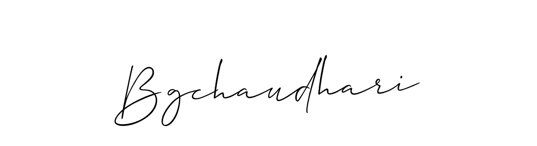 Allison_Script is a professional signature style that is perfect for those who want to add a touch of class to their signature. It is also a great choice for those who want to make their signature more unique. Get Bgchaudhari name to fancy signature for free. Bgchaudhari signature style 2 images and pictures png