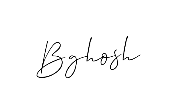 How to make Bghosh signature? Allison_Script is a professional autograph style. Create handwritten signature for Bghosh name. Bghosh signature style 2 images and pictures png