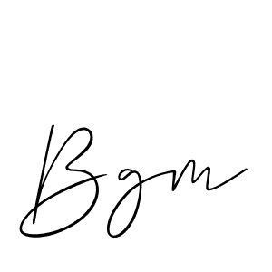 It looks lik you need a new signature style for name Bgm. Design unique handwritten (Allison_Script) signature with our free signature maker in just a few clicks. Bgm signature style 2 images and pictures png