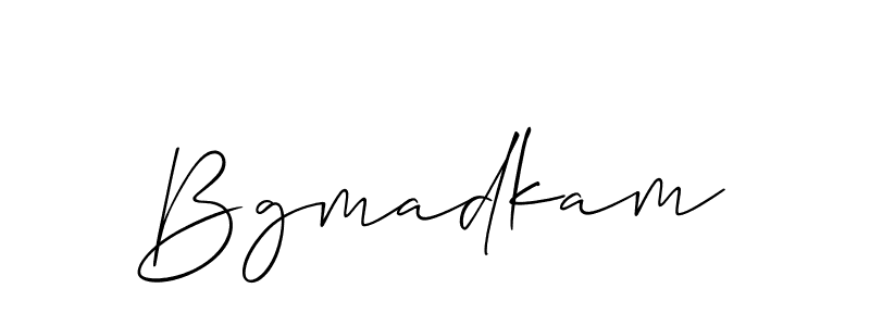 Bgmadkam stylish signature style. Best Handwritten Sign (Allison_Script) for my name. Handwritten Signature Collection Ideas for my name Bgmadkam. Bgmadkam signature style 2 images and pictures png