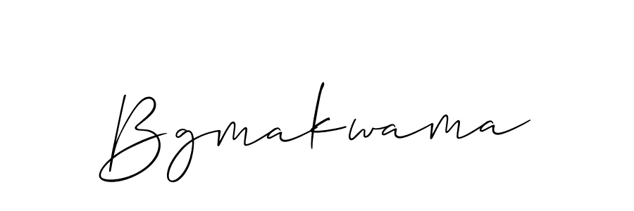 Use a signature maker to create a handwritten signature online. With this signature software, you can design (Allison_Script) your own signature for name Bgmakwama. Bgmakwama signature style 2 images and pictures png