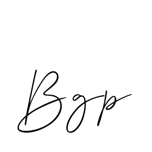 Design your own signature with our free online signature maker. With this signature software, you can create a handwritten (Allison_Script) signature for name Bgp. Bgp signature style 2 images and pictures png