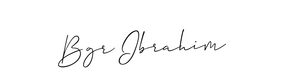 Make a beautiful signature design for name Bgr Ibrahim. With this signature (Allison_Script) style, you can create a handwritten signature for free. Bgr Ibrahim signature style 2 images and pictures png