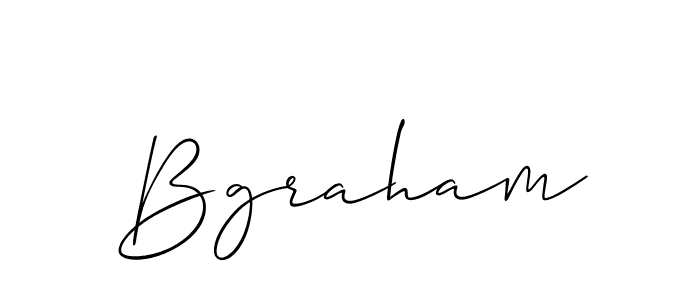 Make a beautiful signature design for name Bgraham. With this signature (Allison_Script) style, you can create a handwritten signature for free. Bgraham signature style 2 images and pictures png
