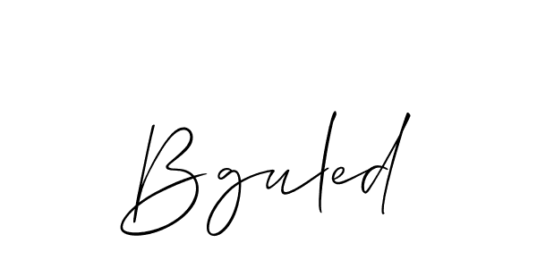 Design your own signature with our free online signature maker. With this signature software, you can create a handwritten (Allison_Script) signature for name Bguled. Bguled signature style 2 images and pictures png