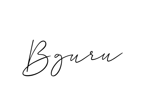 It looks lik you need a new signature style for name Bguru. Design unique handwritten (Allison_Script) signature with our free signature maker in just a few clicks. Bguru signature style 2 images and pictures png