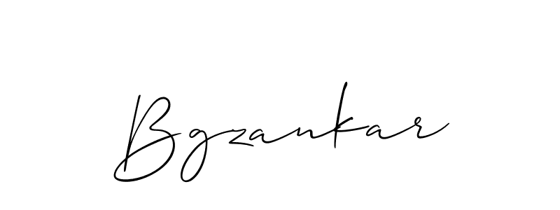 Use a signature maker to create a handwritten signature online. With this signature software, you can design (Allison_Script) your own signature for name Bgzankar. Bgzankar signature style 2 images and pictures png