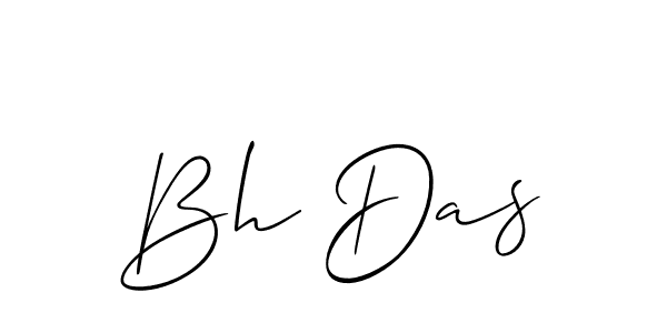Make a beautiful signature design for name Bh Das. With this signature (Allison_Script) style, you can create a handwritten signature for free. Bh Das signature style 2 images and pictures png