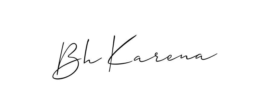 How to Draw Bh Karena signature style? Allison_Script is a latest design signature styles for name Bh Karena. Bh Karena signature style 2 images and pictures png