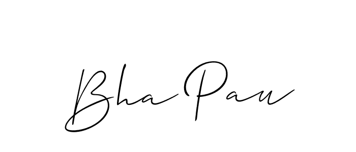 You should practise on your own different ways (Allison_Script) to write your name (Bha Pau) in signature. don't let someone else do it for you. Bha Pau signature style 2 images and pictures png