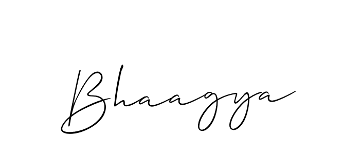 Make a beautiful signature design for name Bhaagya. With this signature (Allison_Script) style, you can create a handwritten signature for free. Bhaagya signature style 2 images and pictures png