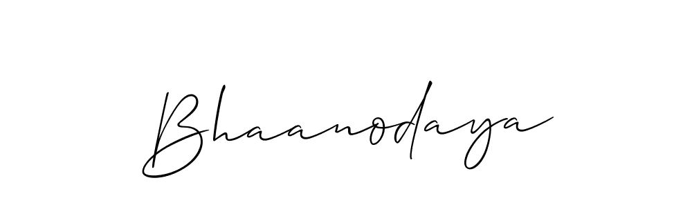 Use a signature maker to create a handwritten signature online. With this signature software, you can design (Allison_Script) your own signature for name Bhaanodaya. Bhaanodaya signature style 2 images and pictures png