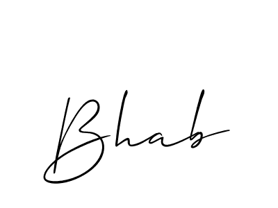 You should practise on your own different ways (Allison_Script) to write your name (Bhab) in signature. don't let someone else do it for you. Bhab signature style 2 images and pictures png