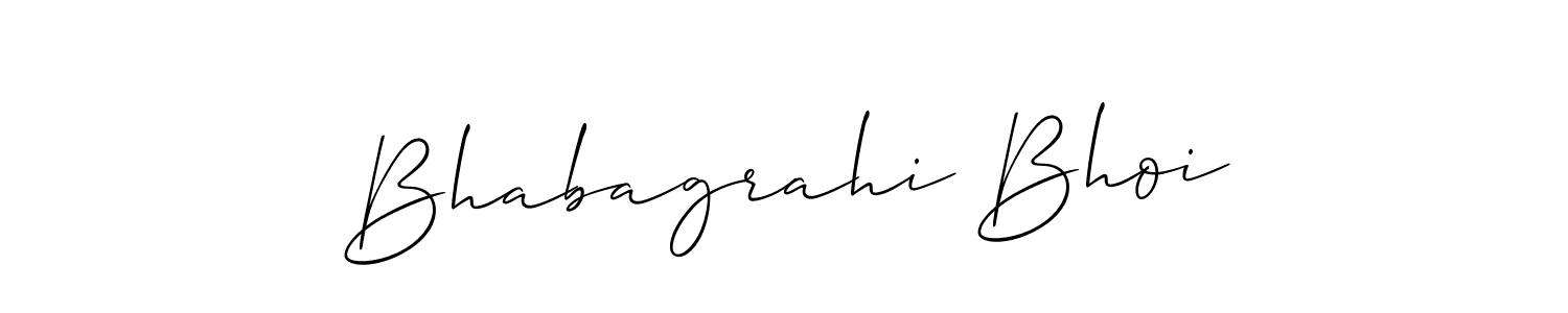 How to make Bhabagrahi Bhoi name signature. Use Allison_Script style for creating short signs online. This is the latest handwritten sign. Bhabagrahi Bhoi signature style 2 images and pictures png