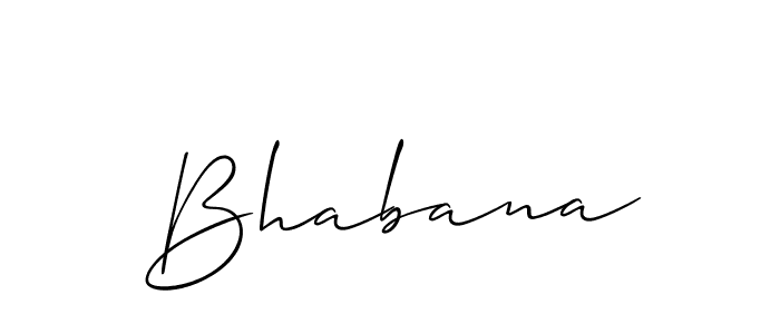 Use a signature maker to create a handwritten signature online. With this signature software, you can design (Allison_Script) your own signature for name Bhabana. Bhabana signature style 2 images and pictures png