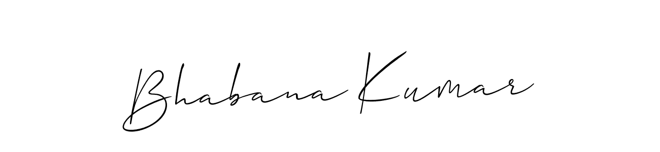 Allison_Script is a professional signature style that is perfect for those who want to add a touch of class to their signature. It is also a great choice for those who want to make their signature more unique. Get Bhabana Kumar name to fancy signature for free. Bhabana Kumar signature style 2 images and pictures png
