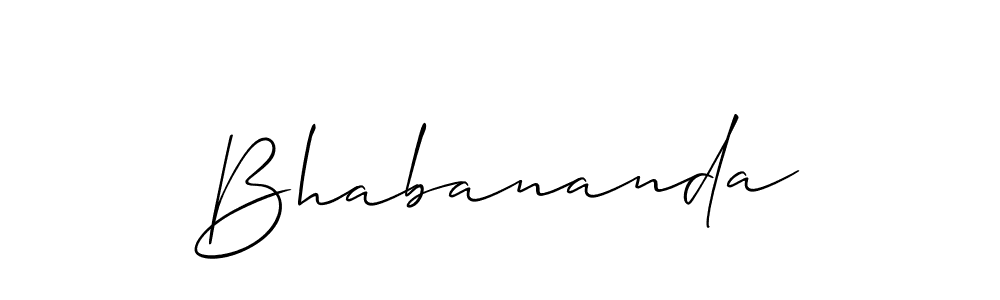 Use a signature maker to create a handwritten signature online. With this signature software, you can design (Allison_Script) your own signature for name Bhabananda. Bhabananda signature style 2 images and pictures png