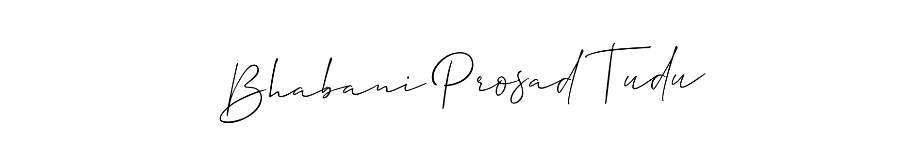It looks lik you need a new signature style for name Bhabani Prosad Tudu. Design unique handwritten (Allison_Script) signature with our free signature maker in just a few clicks. Bhabani Prosad Tudu signature style 2 images and pictures png