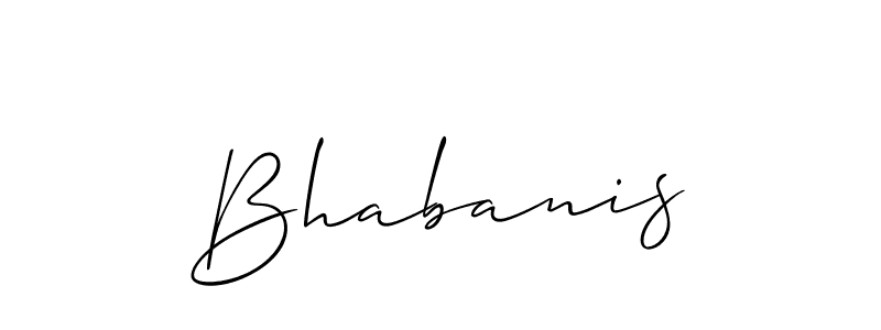Design your own signature with our free online signature maker. With this signature software, you can create a handwritten (Allison_Script) signature for name Bhabanis. Bhabanis signature style 2 images and pictures png