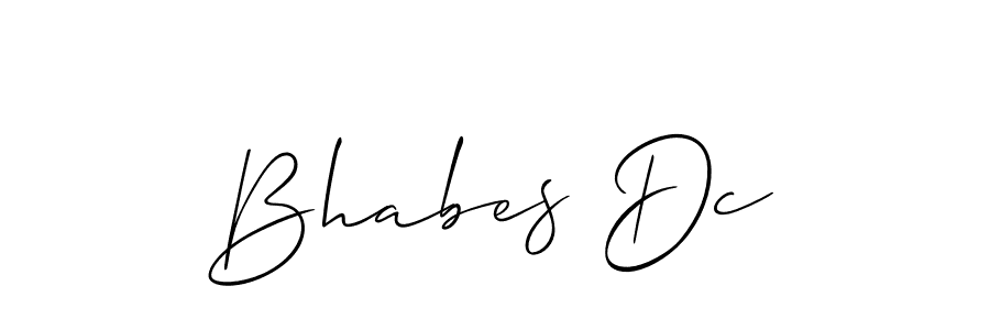 Make a beautiful signature design for name Bhabes Dc. With this signature (Allison_Script) style, you can create a handwritten signature for free. Bhabes Dc signature style 2 images and pictures png