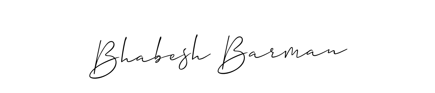 Make a beautiful signature design for name Bhabesh Barman. With this signature (Allison_Script) style, you can create a handwritten signature for free. Bhabesh Barman signature style 2 images and pictures png