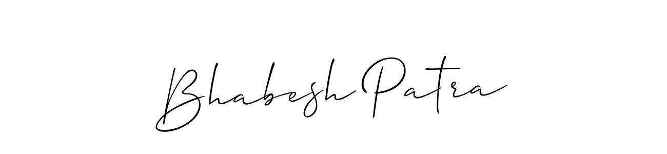 How to make Bhabesh Patra signature? Allison_Script is a professional autograph style. Create handwritten signature for Bhabesh Patra name. Bhabesh Patra signature style 2 images and pictures png