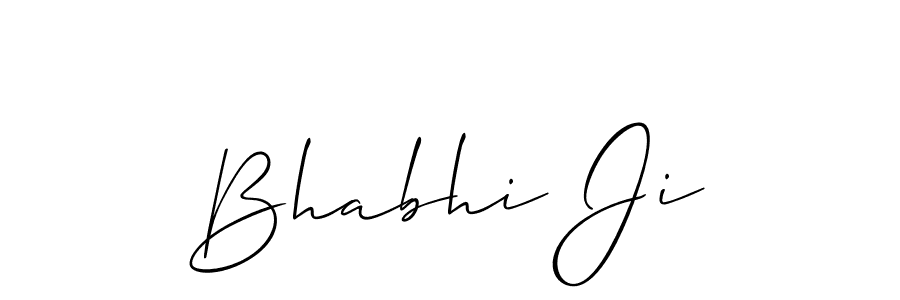 Allison_Script is a professional signature style that is perfect for those who want to add a touch of class to their signature. It is also a great choice for those who want to make their signature more unique. Get Bhabhi Ji name to fancy signature for free. Bhabhi Ji signature style 2 images and pictures png