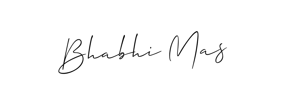 How to make Bhabhi Mas name signature. Use Allison_Script style for creating short signs online. This is the latest handwritten sign. Bhabhi Mas signature style 2 images and pictures png