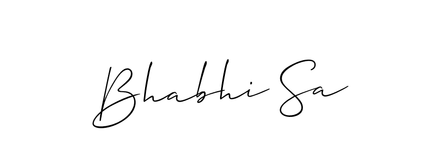 Similarly Allison_Script is the best handwritten signature design. Signature creator online .You can use it as an online autograph creator for name Bhabhi Sa. Bhabhi Sa signature style 2 images and pictures png