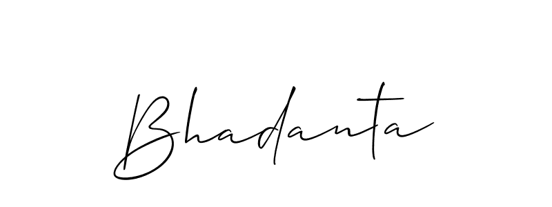 How to make Bhadanta signature? Allison_Script is a professional autograph style. Create handwritten signature for Bhadanta name. Bhadanta signature style 2 images and pictures png