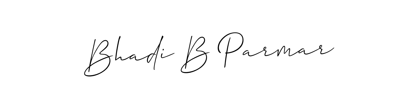 Bhadi B Parmar stylish signature style. Best Handwritten Sign (Allison_Script) for my name. Handwritten Signature Collection Ideas for my name Bhadi B Parmar. Bhadi B Parmar signature style 2 images and pictures png