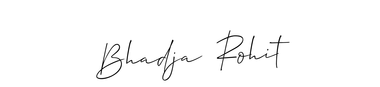 Also we have Bhadja  Rohit name is the best signature style. Create professional handwritten signature collection using Allison_Script autograph style. Bhadja  Rohit signature style 2 images and pictures png