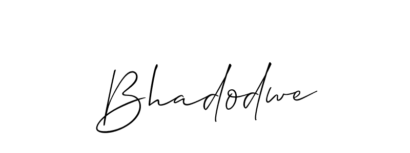How to make Bhadodwe name signature. Use Allison_Script style for creating short signs online. This is the latest handwritten sign. Bhadodwe signature style 2 images and pictures png