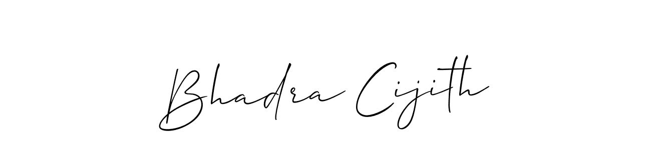 How to Draw Bhadra Cijith signature style? Allison_Script is a latest design signature styles for name Bhadra Cijith. Bhadra Cijith signature style 2 images and pictures png