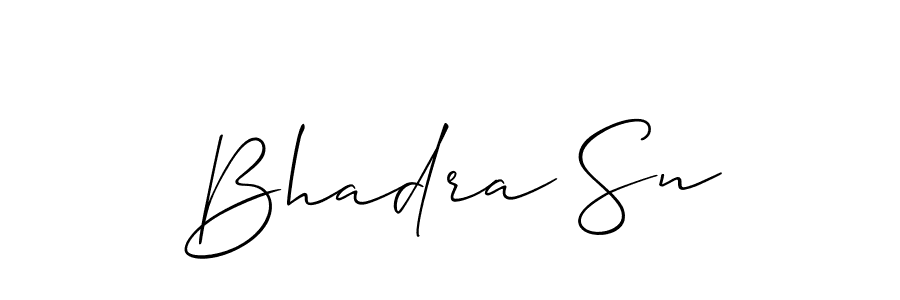 How to make Bhadra Sn name signature. Use Allison_Script style for creating short signs online. This is the latest handwritten sign. Bhadra Sn signature style 2 images and pictures png