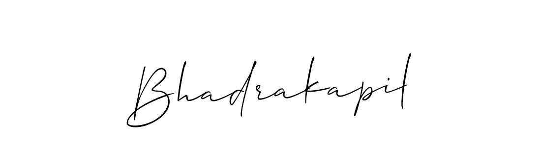 How to Draw Bhadrakapil signature style? Allison_Script is a latest design signature styles for name Bhadrakapil. Bhadrakapil signature style 2 images and pictures png