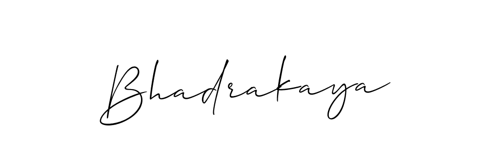 How to make Bhadrakaya name signature. Use Allison_Script style for creating short signs online. This is the latest handwritten sign. Bhadrakaya signature style 2 images and pictures png