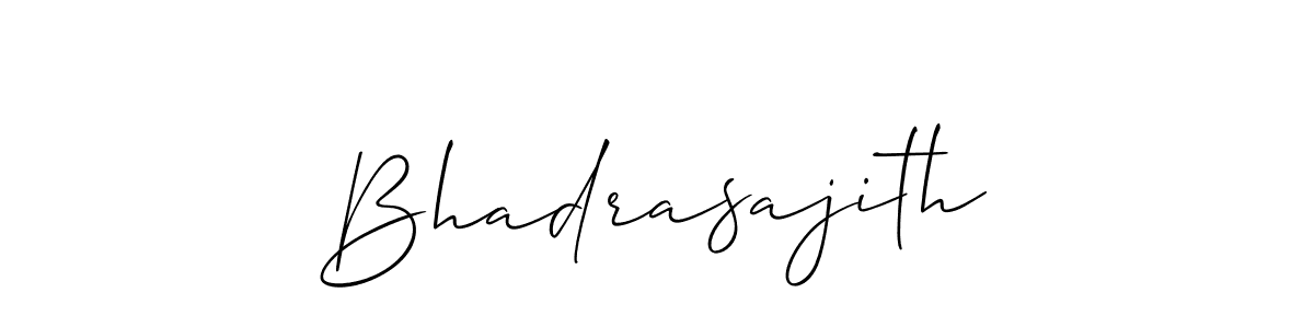 Design your own signature with our free online signature maker. With this signature software, you can create a handwritten (Allison_Script) signature for name Bhadrasajith. Bhadrasajith signature style 2 images and pictures png