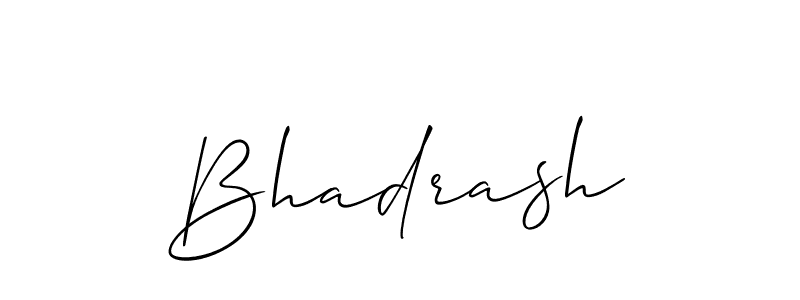 Use a signature maker to create a handwritten signature online. With this signature software, you can design (Allison_Script) your own signature for name Bhadrash. Bhadrash signature style 2 images and pictures png