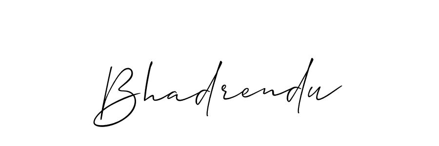 You should practise on your own different ways (Allison_Script) to write your name (Bhadrendu) in signature. don't let someone else do it for you. Bhadrendu signature style 2 images and pictures png